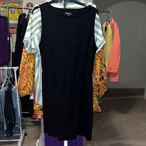 Kim Rogers Classic Black Cotton Sleeveless Dress